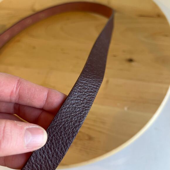 Burgundy Brown Genuine Leather Made in Canada Bow Wrap Belt Size Medium